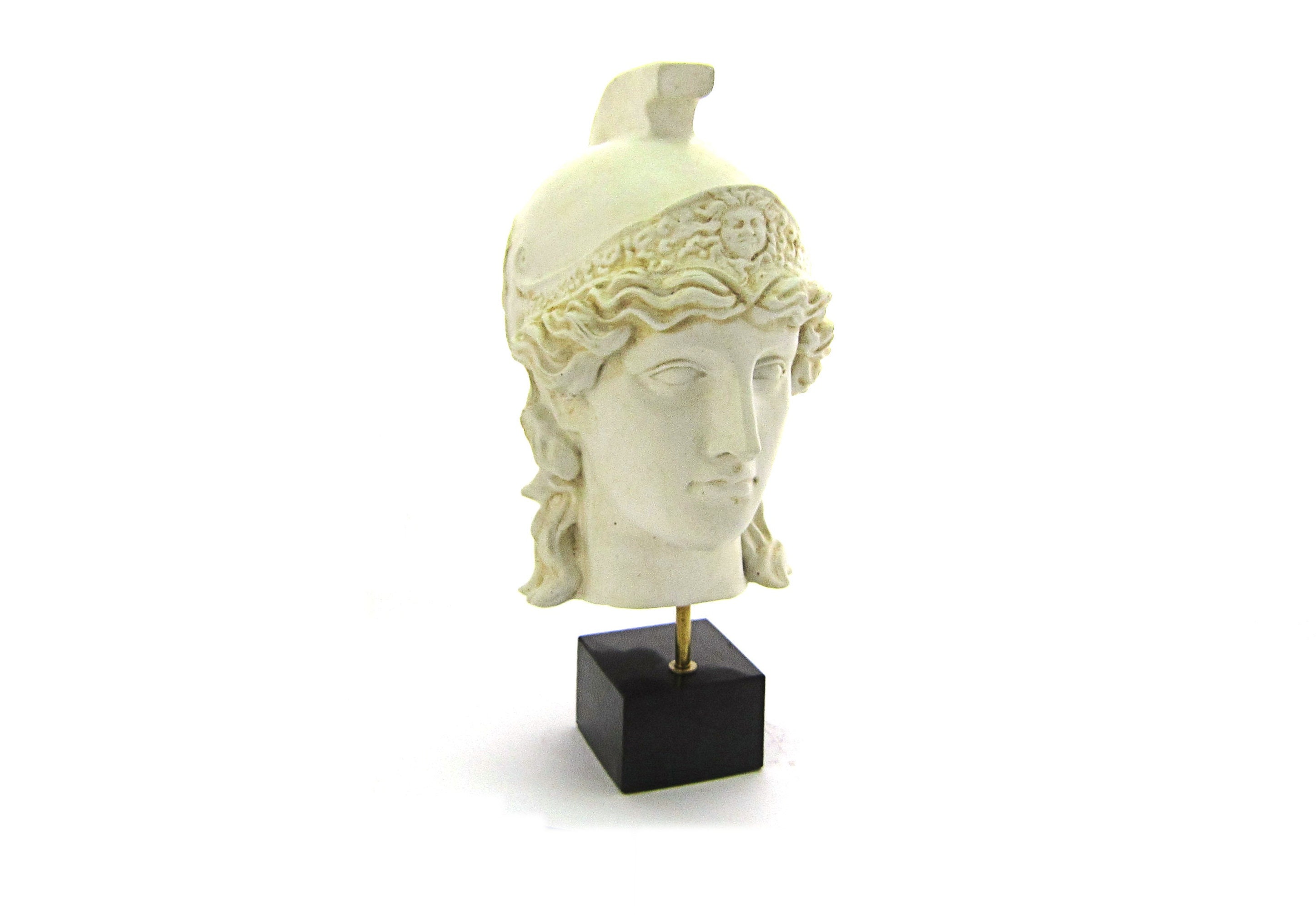 Big Goddess Athena Head From Archaeological Museum Of Naples, Greek Stone Casting Statue 34 cm