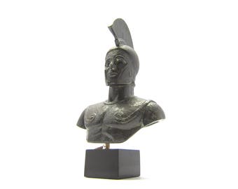 Leonidas King of Spartan with Verdigris effect a Greek ceramic casting  statue , Museum quality art Greek sculpture