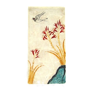 Minoan Spring  fresco painting from Akrotiri Santorini  , Museum copy for gift for her