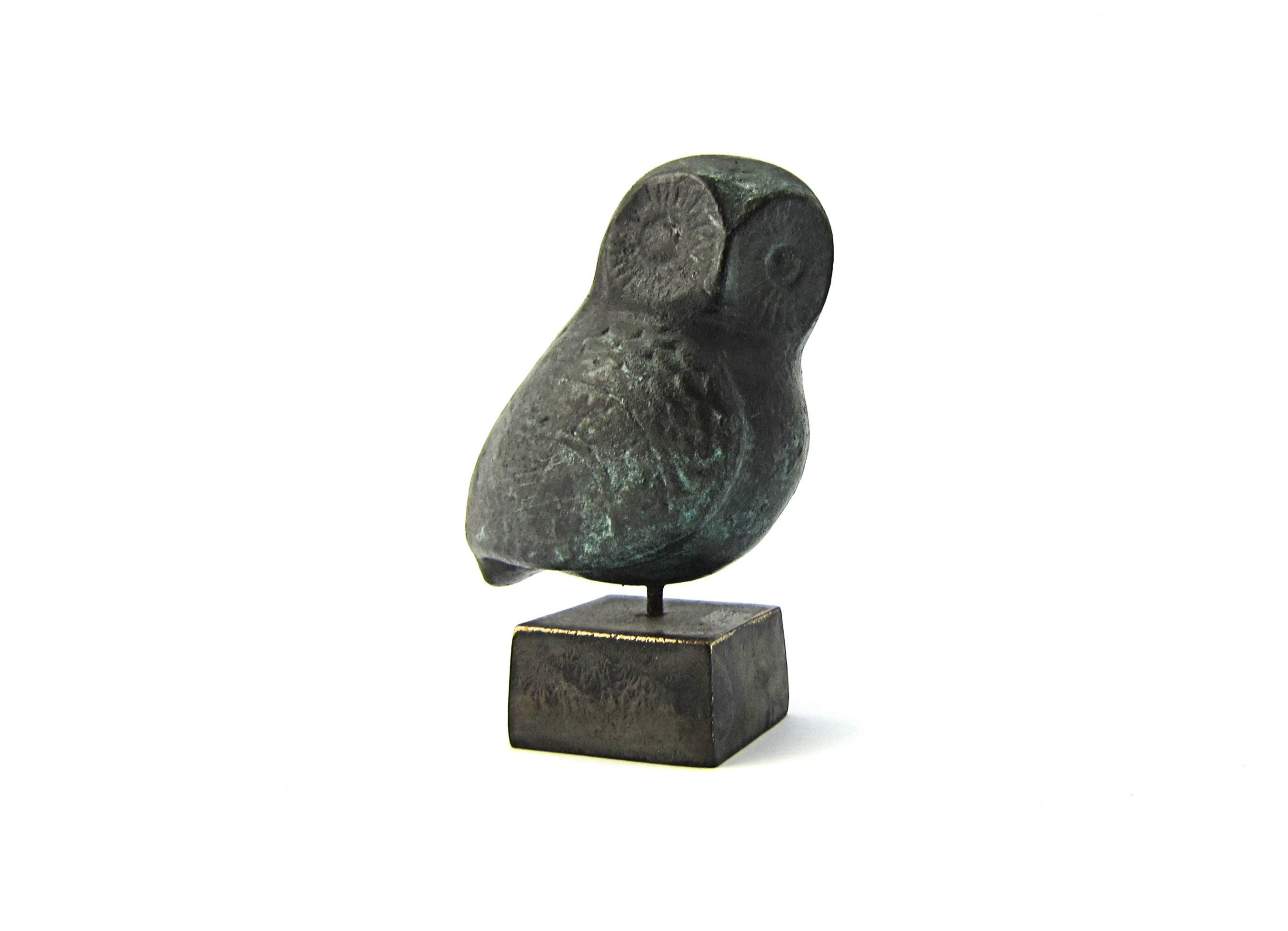 Big weight Athena Bronze Owl, Metal Art Sculpture