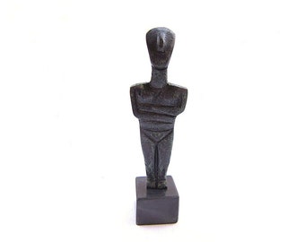 Free shipping Bronze sculpture idol of Cycladic Figure , Metal sculpture , Museum quality reproduction, Henry Moor art