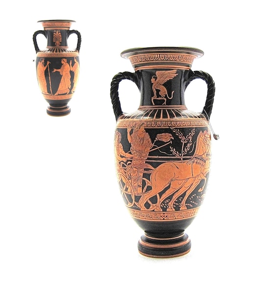 Greek Vase Attic Red Figure Amphora Of Hippodamia And Pelops Etsy