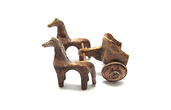 Terracotta Greek Charioter Horse , Museum Quality Art , Ancient