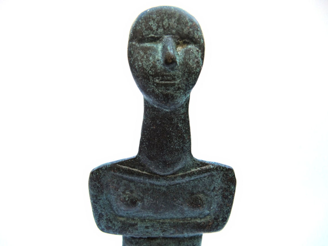 Cycladic Bronze Sculpture of Greek Figure Abstract Form - Etsy