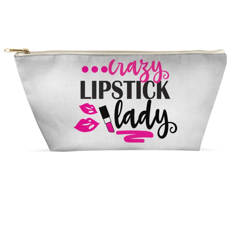 Crazy Lipstick Lady Makeup Bag Accessory Pouches