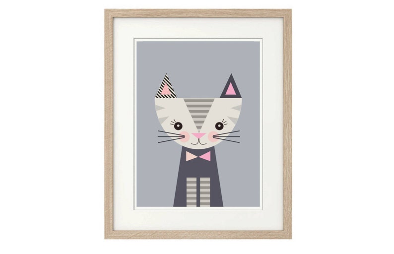 Kitten Nursery Art Nursery Decor Kidsroom Art Kids Art Etsy