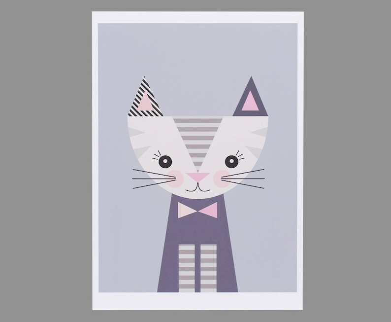 Kitten Nursery Art Nursery Decor Kidsroom Art Kids Art Etsy