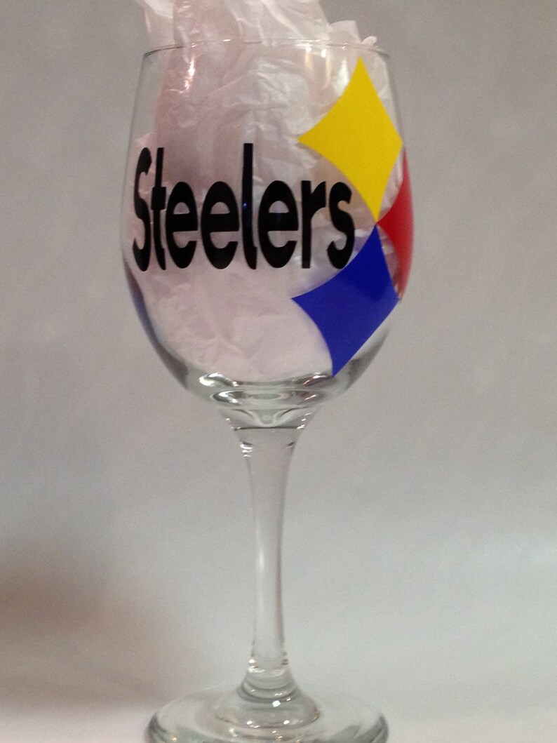 Pittsburgh Steelers Wine Glass Etsy