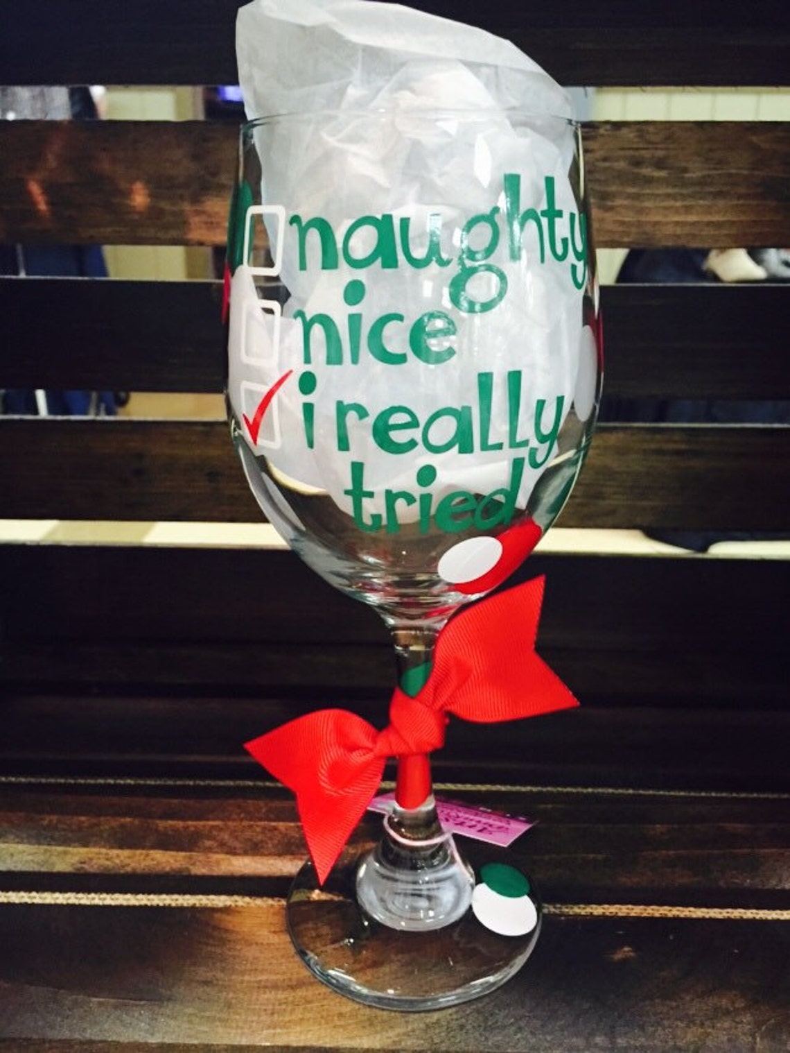 naughty nice wine glass