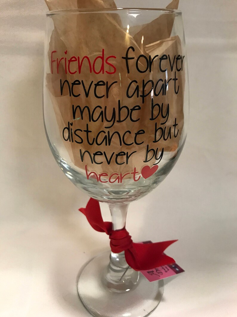 Friend Wine Glass Destination Wine Glass Best Friends 2 Etsy