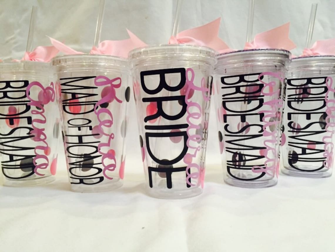 1 Bridal Party Tumbler Bridal Party Gift Bachelorette Party Etsy