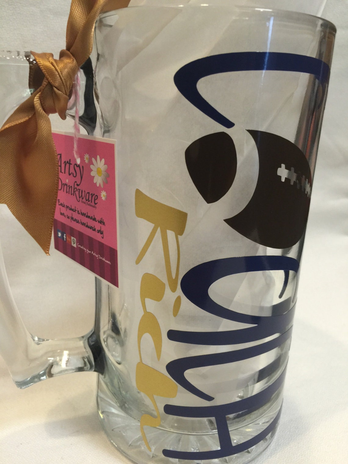 Football Coach Beer Mug Coach Beer Mug Coaches Gift Etsy