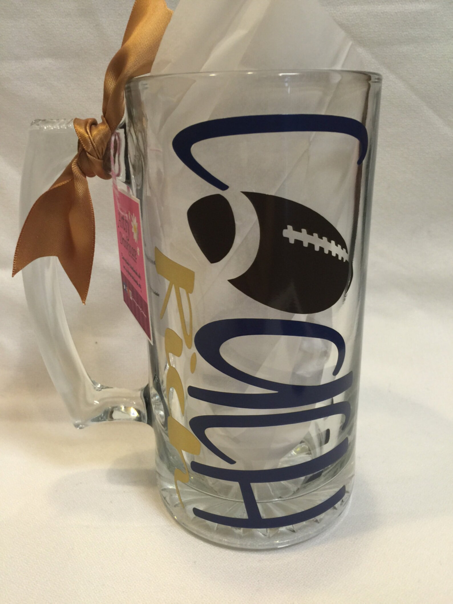 Football Coach Beer Mug Coach Beer Mug Coaches Gift Etsy
