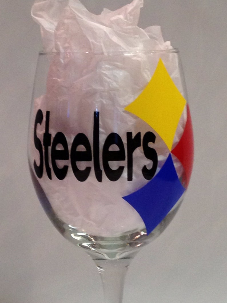 Pittsburgh Steelers Wine Glass Etsy