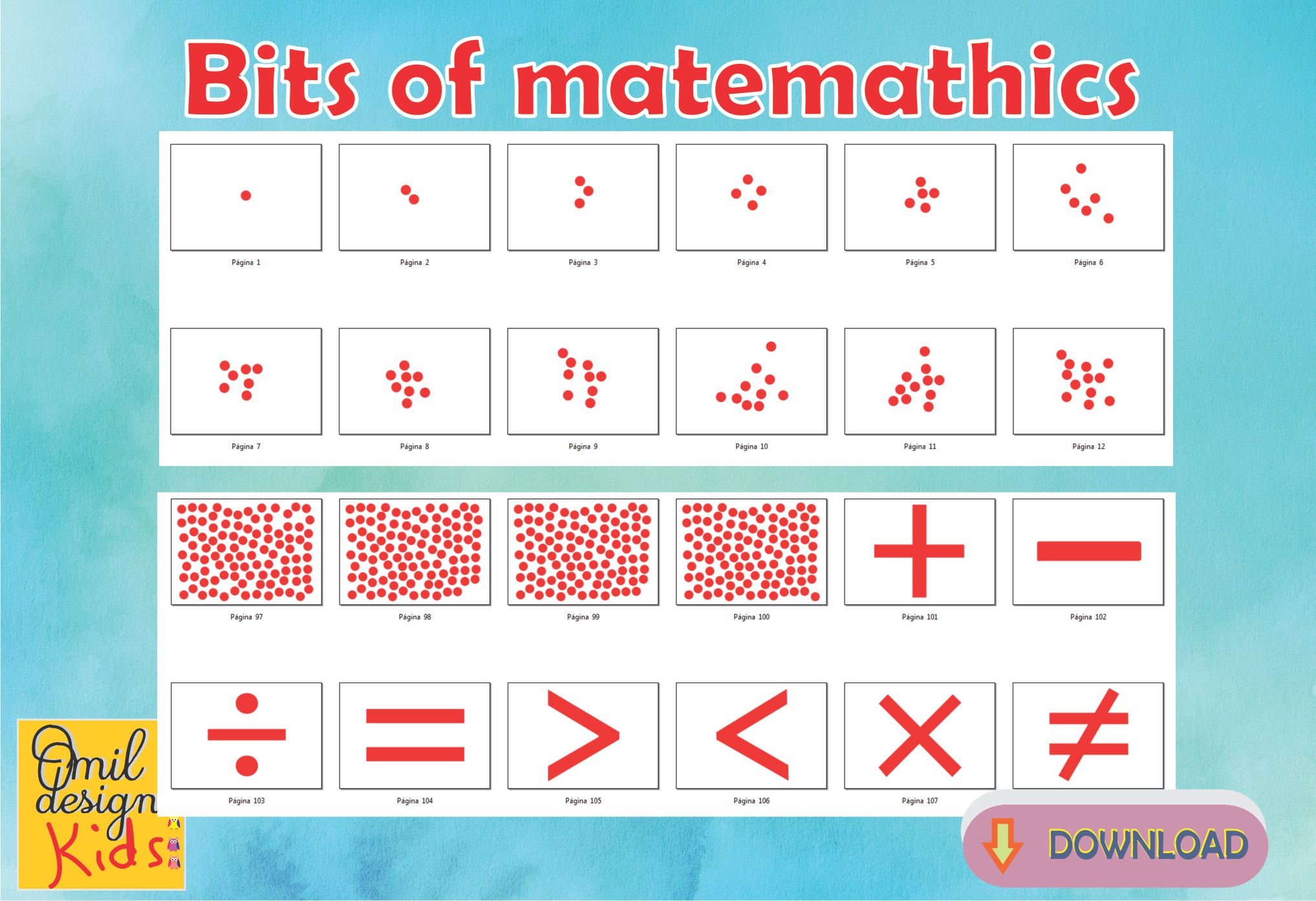 Math Dots Cards Printable Flashcards method Glenn Doman Etsy