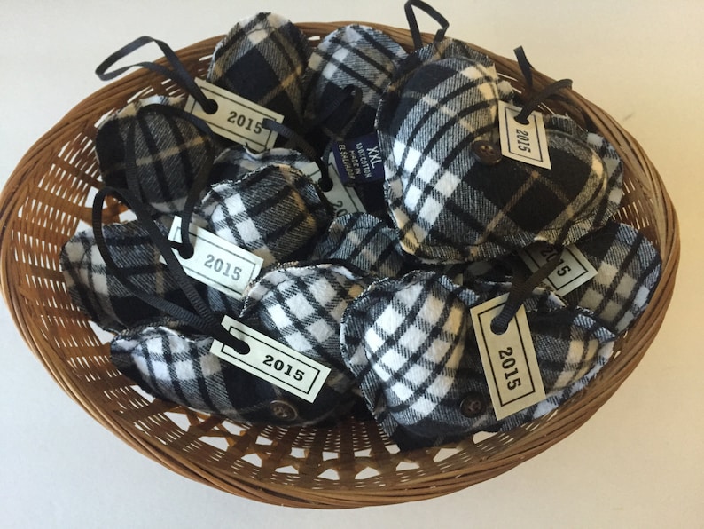 Fabric ornament made out of loved one's shirt remembrance | Etsy