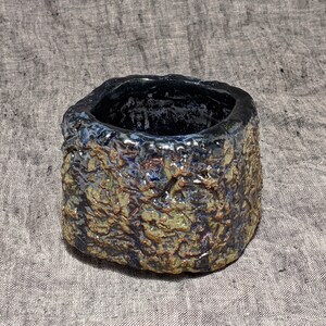 Stoneware Cup, Ceramic Cup,Sake Cup,Sipper,Guinomi,Yumoni,Wabi Sabi,Rustic Tableware,Kurinuki Inspired,&quot;Ancient Woodlands&quot;(2019-0223)
