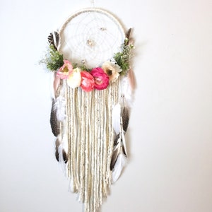 Dreamcatcher, Boho Dreamcatcher, Flower Dreamcatcher, Modern Wall Hanging, Modern Dreamcatcher, Dreamcather Wall Hanging, Large sizes