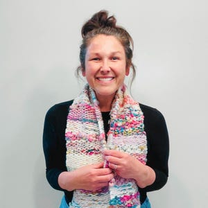 Handwoven Scarf, Boho Scarf, Colorful Scarf, Modern Scarf, Art Yarn Scarf, One of a Kind Scarf, Wearable Art, Woven Art, Handmade Accessory