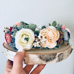 Flower Crown, Floral Crown, Boho Chic Wedding Crown, Greenery & Colorful Flowers, Hippie Flower Crown, Bohemian Headpiece, Festival Crown