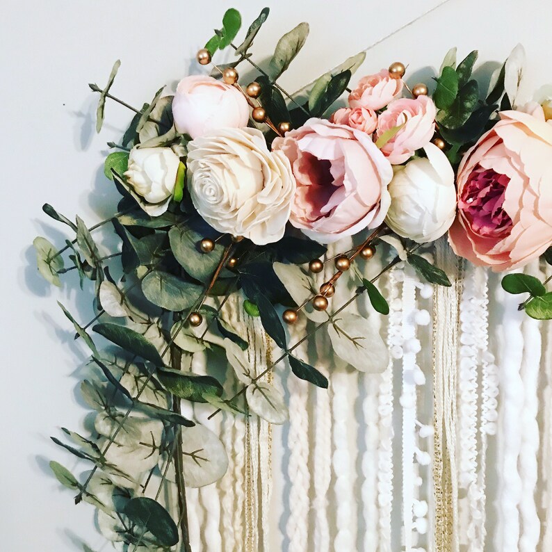 Floral Wall Hanging Flower Wall Hanging Nursery Wall Etsy