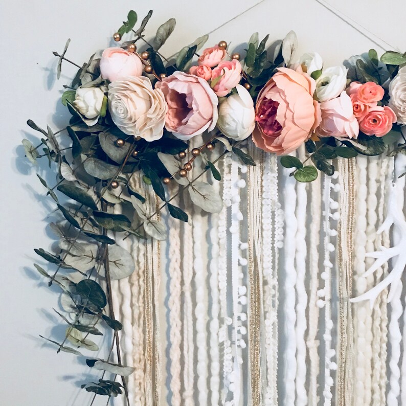 Floral Wall Hanging Flower Wall Hanging Nursery Wall Etsy