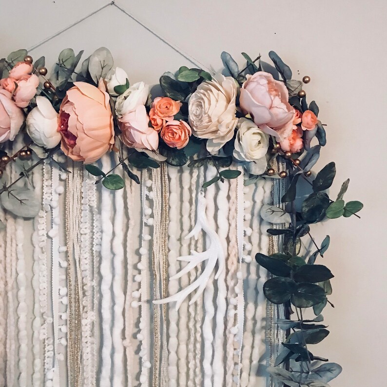 Floral Wall Hanging Flower Wall Hanging Nursery Wall Etsy