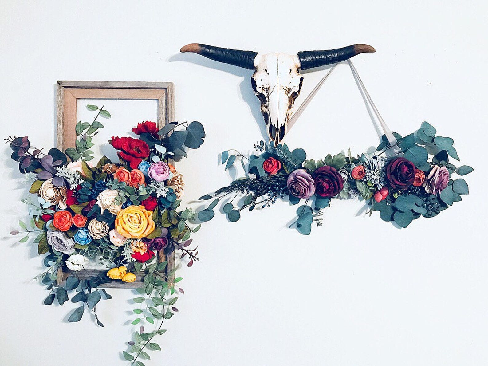 Floral Wall Hanging Floral Garland Garland Boho Nursery Etsy