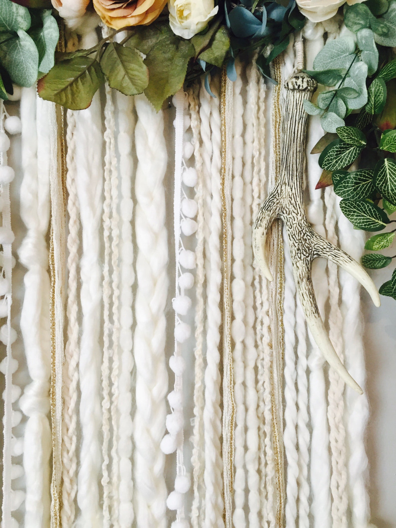 Wall Hanging Floral Wall Hanging Flower Wall Art Large Wall Etsy