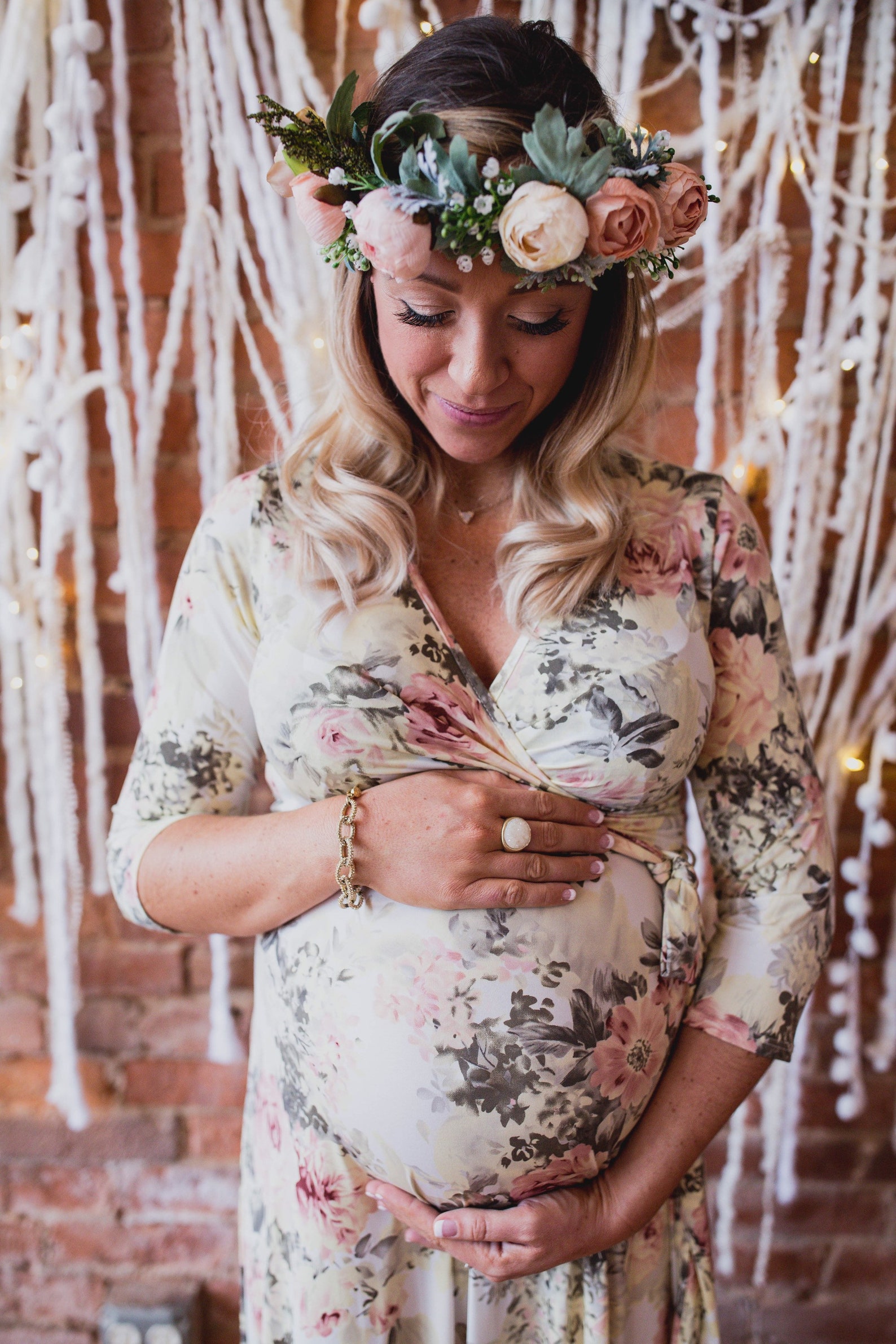 Flower Crown Floral Crown Baby Shower Crown Bridal Crown Etsy