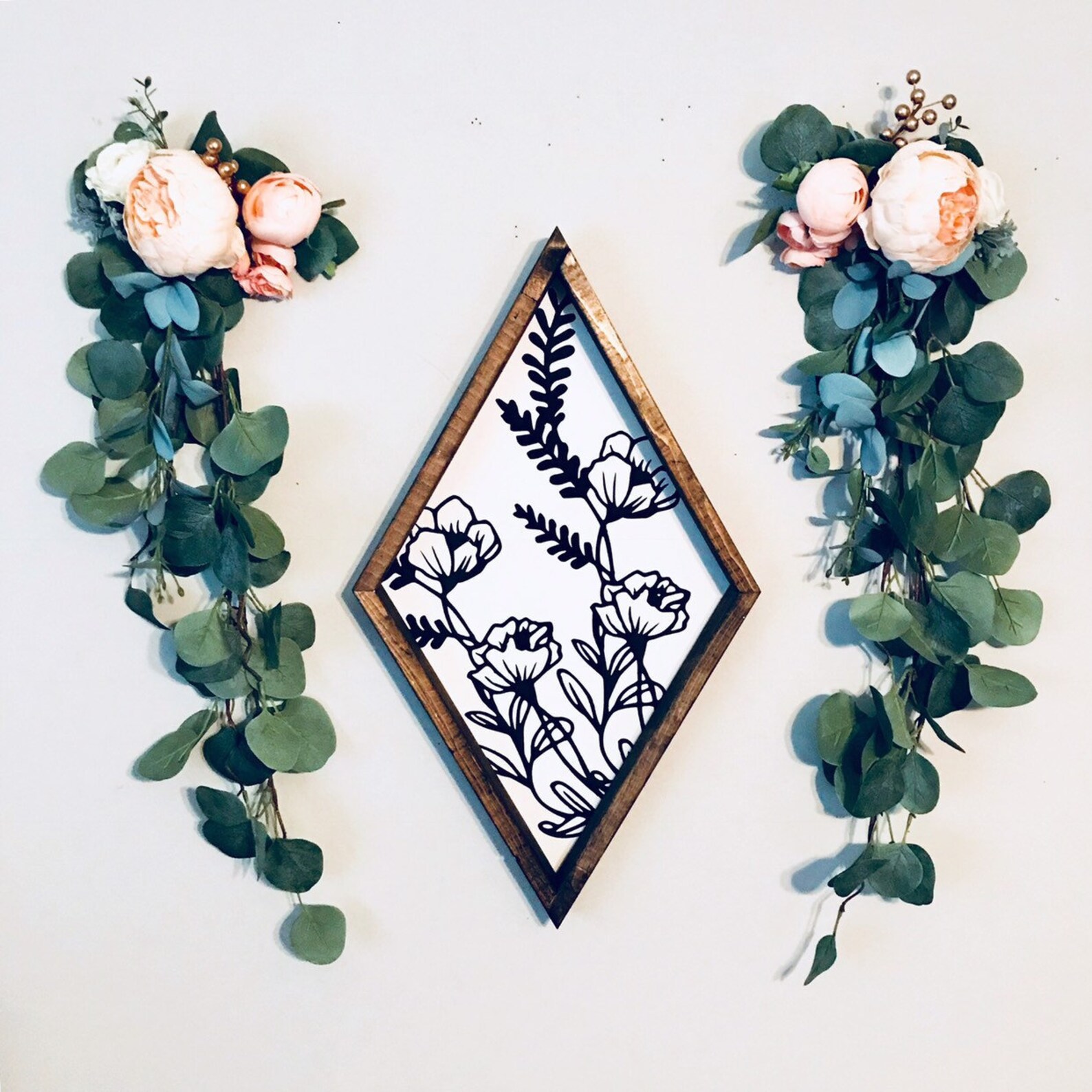 Floral Garland Floral Wall Hanging Floral Backdrop Bohemian Etsy