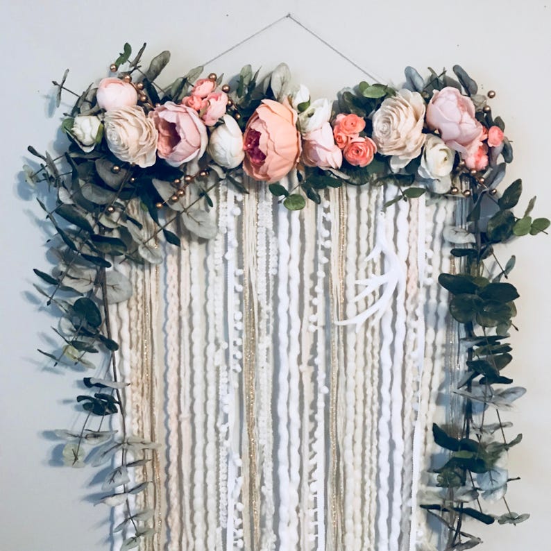 Floral Wall Hanging Flower Wall Hanging Nursery Wall Etsy