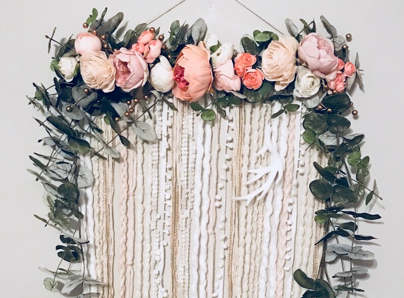 Floral Wall Hanging Flower Wall Hanging Nursery Wall Etsy