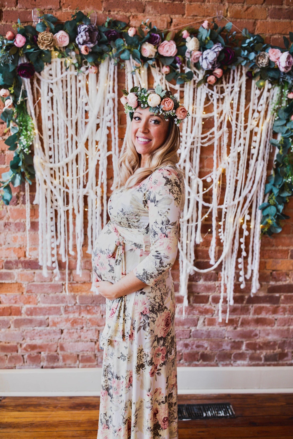 Flower Crown Floral Crown Baby Shower Crown Bridal Crown Etsy