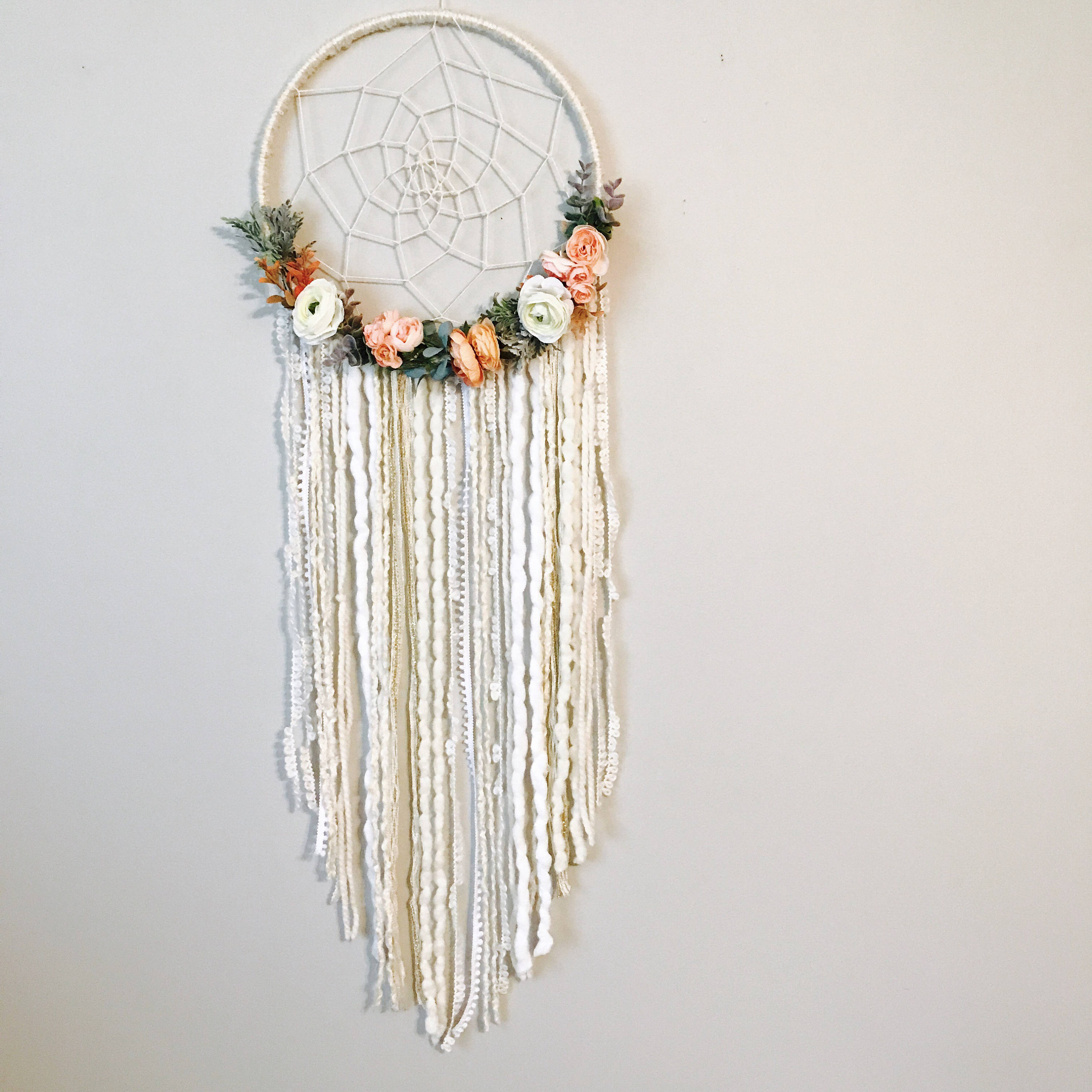 Dream catcher Flower Dreamcatcher Dreamcatcher Wall Hanging Etsy