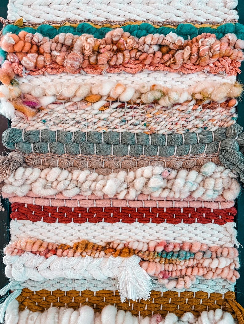 Large Framed Weaving, Framed Wall Art, Farmhouse Decor, Woven Wall