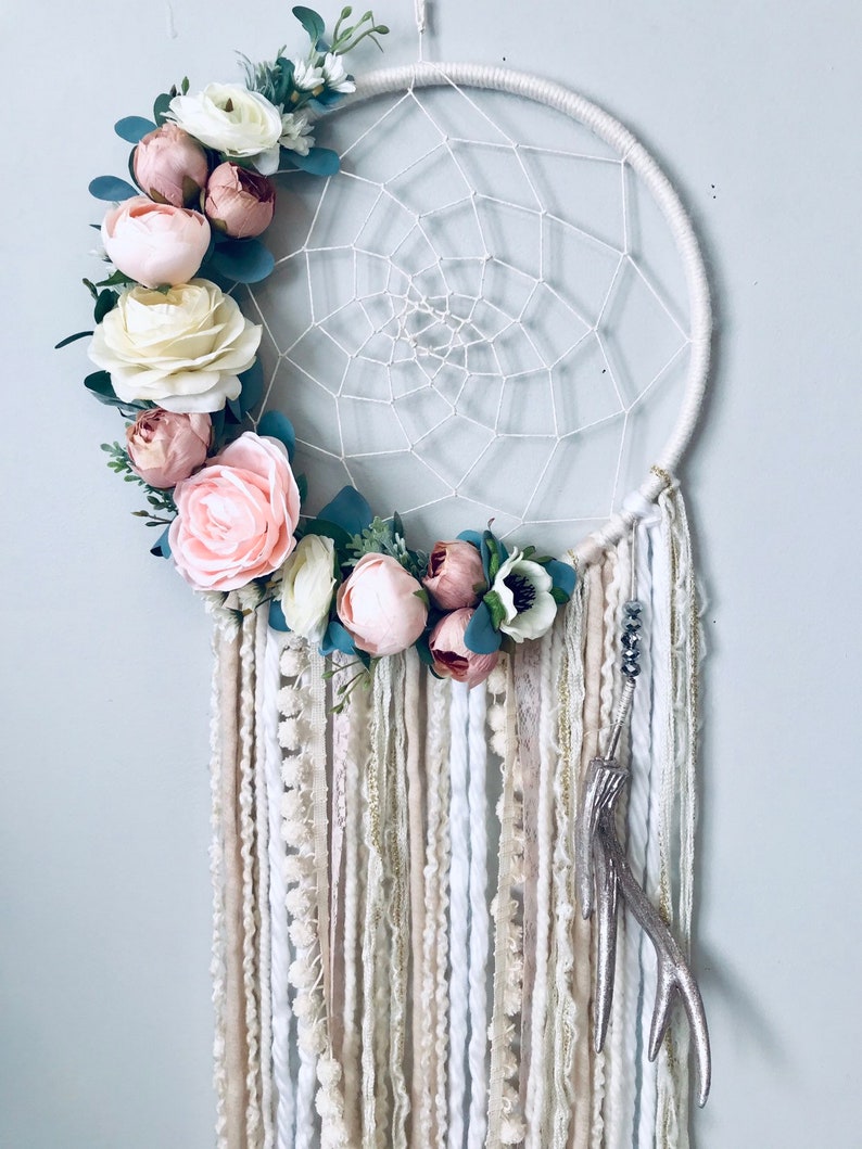 Dream catcher Flower Dream catcher Nursery Dreamcatcher Etsy