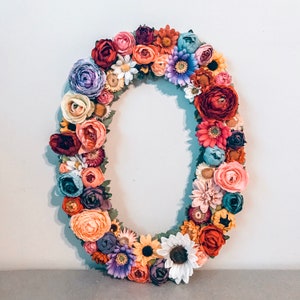 Carta de berçário floral, decoração de berçário boho, carta de berçário, carta de flores, decoração de parede de berçário, decoração de parede floral, carta de flores silvestres