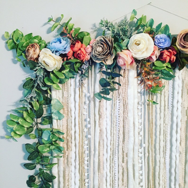 Floral Wall Hanging Wall Hanging Flower Wall Art Large Wall Etsy