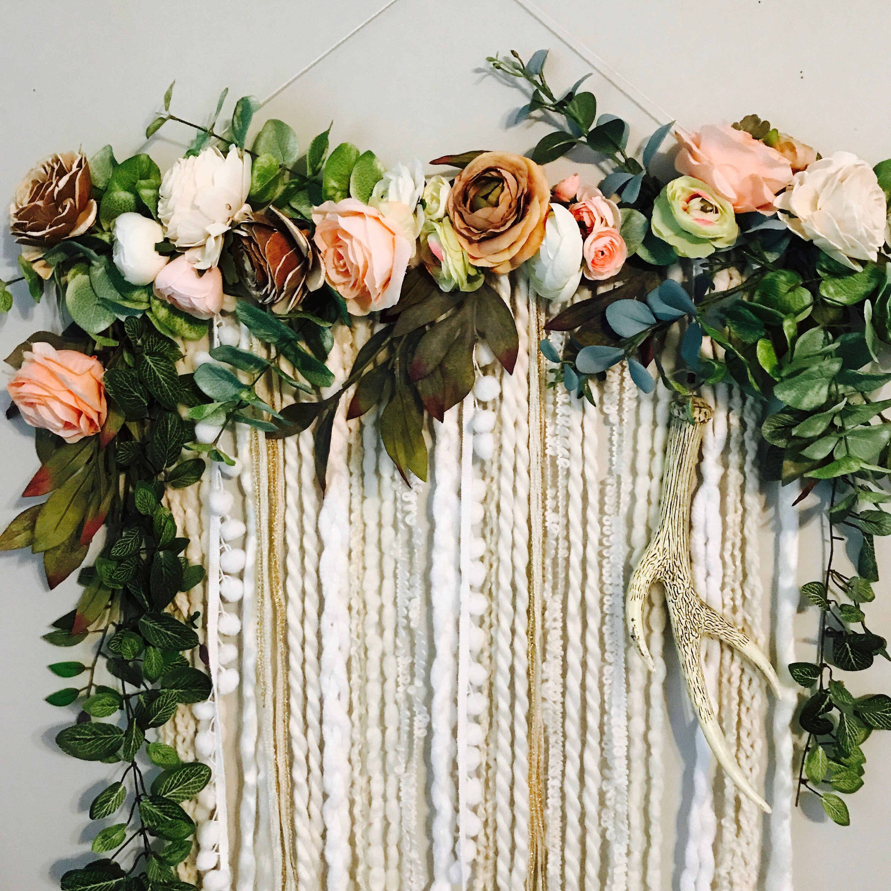 Floral Wall Hanging Flower Wall Art Large Wall Hanging Etsy Australia