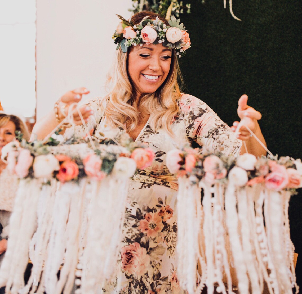 Flower Crown Floral Crown Baby Shower Crown Bridal Crown Etsy