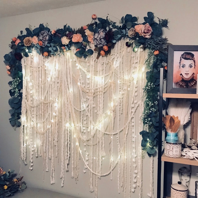 Large Photo Backdrop Floral Wall Hanging Giant Wall Hanging Etsy