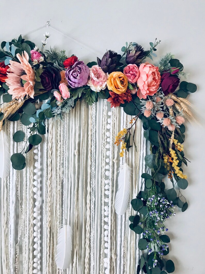 Floral Backdrop Flower Wall Photo Backdrop Floral Wall Etsy