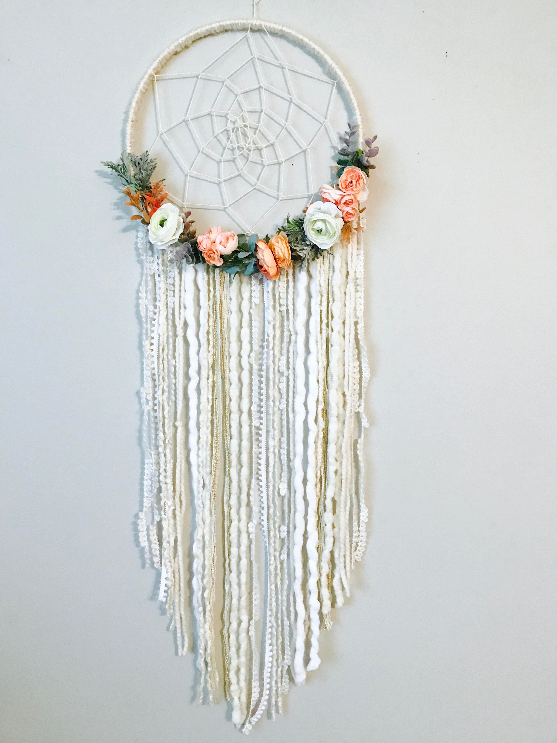 Dream catcher Flower Dreamcatcher Dreamcatcher Wall Hanging Etsy