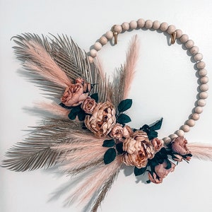 Floral Hoop, Moody Floral Decor, Flower Wall Art, Flower Hoop, Wall Hanging, Nursery Floral Art, Foyer Wall Art, Flower Decor, Floral Art