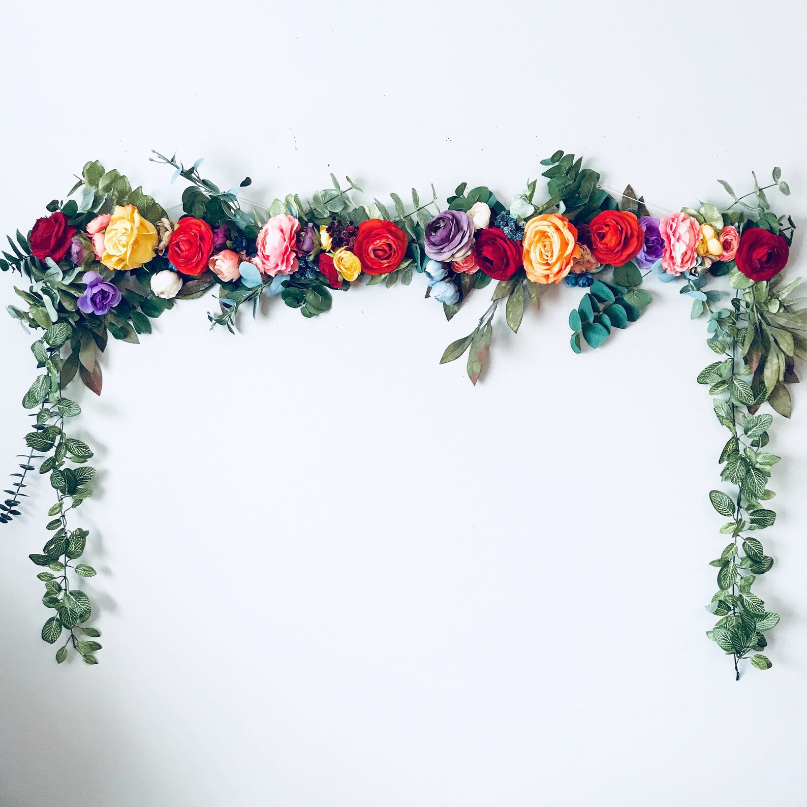 Floral Garland Floral Wall Hanging Floral Backdrop Baby Etsy