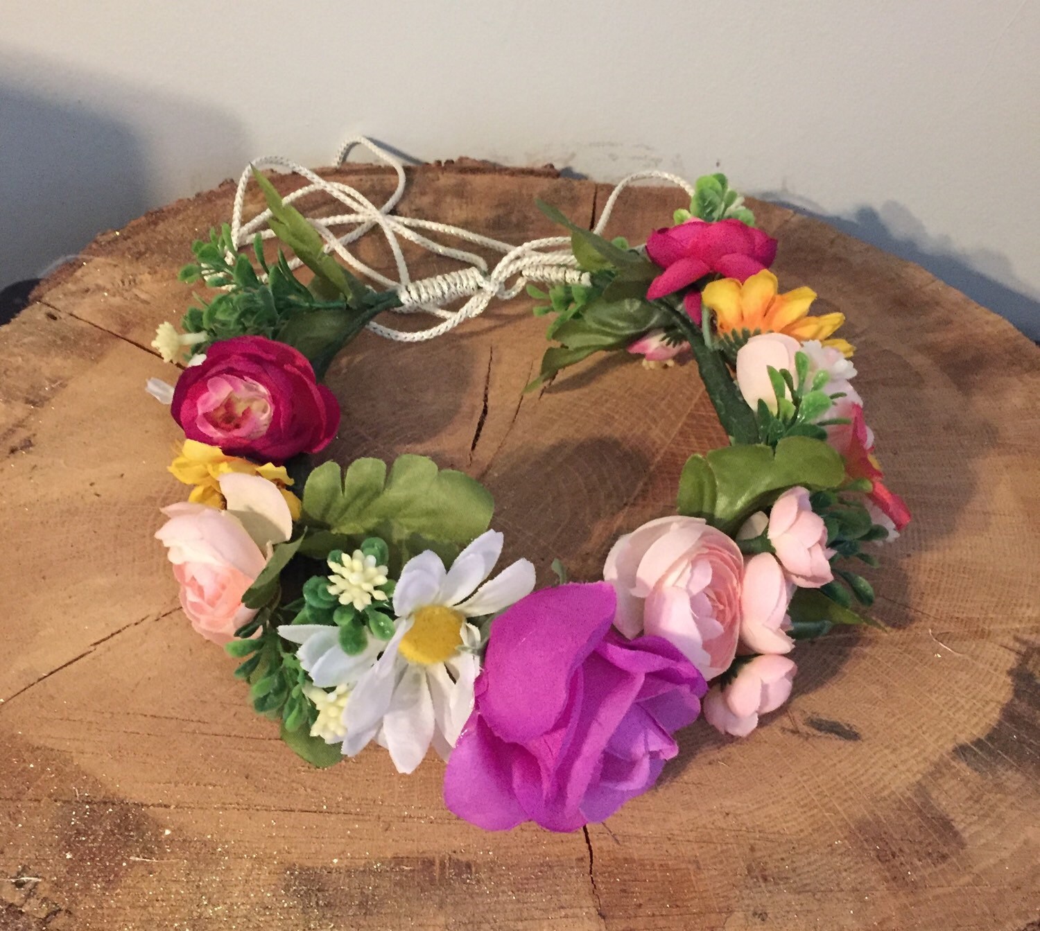 Kids Flower Crown Little Girls Crown Colorful Baby Crown Etsy