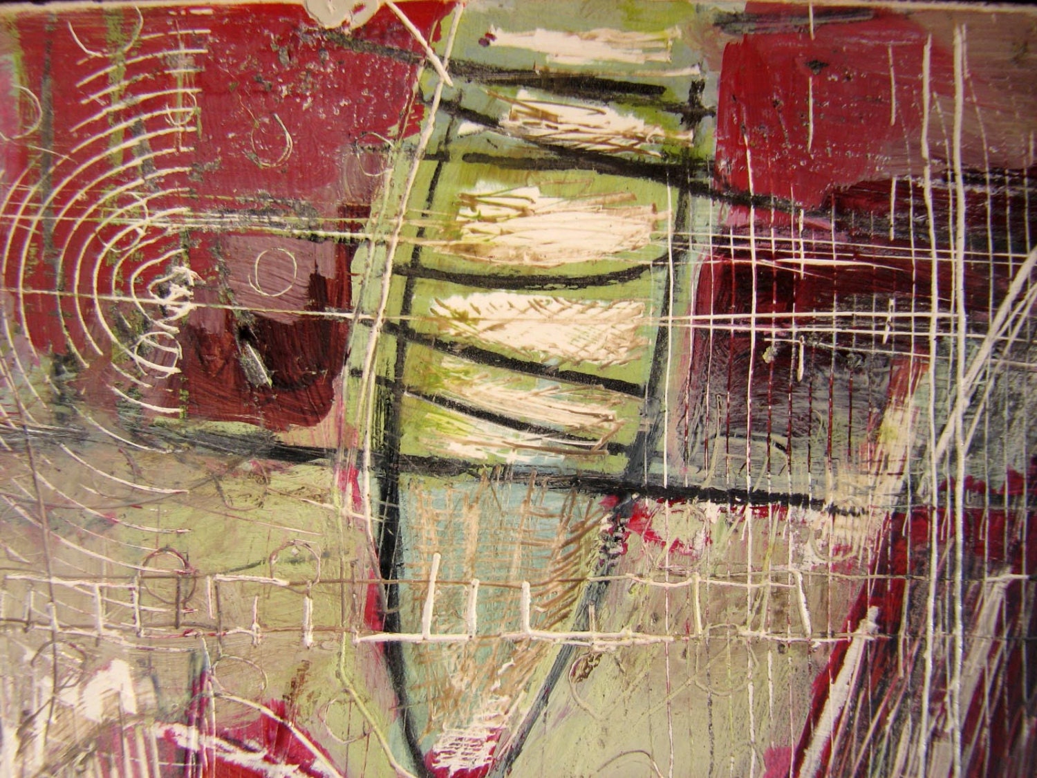 Contemporary Abstract Oil Painting on Claybord 6 X 6 Etsy