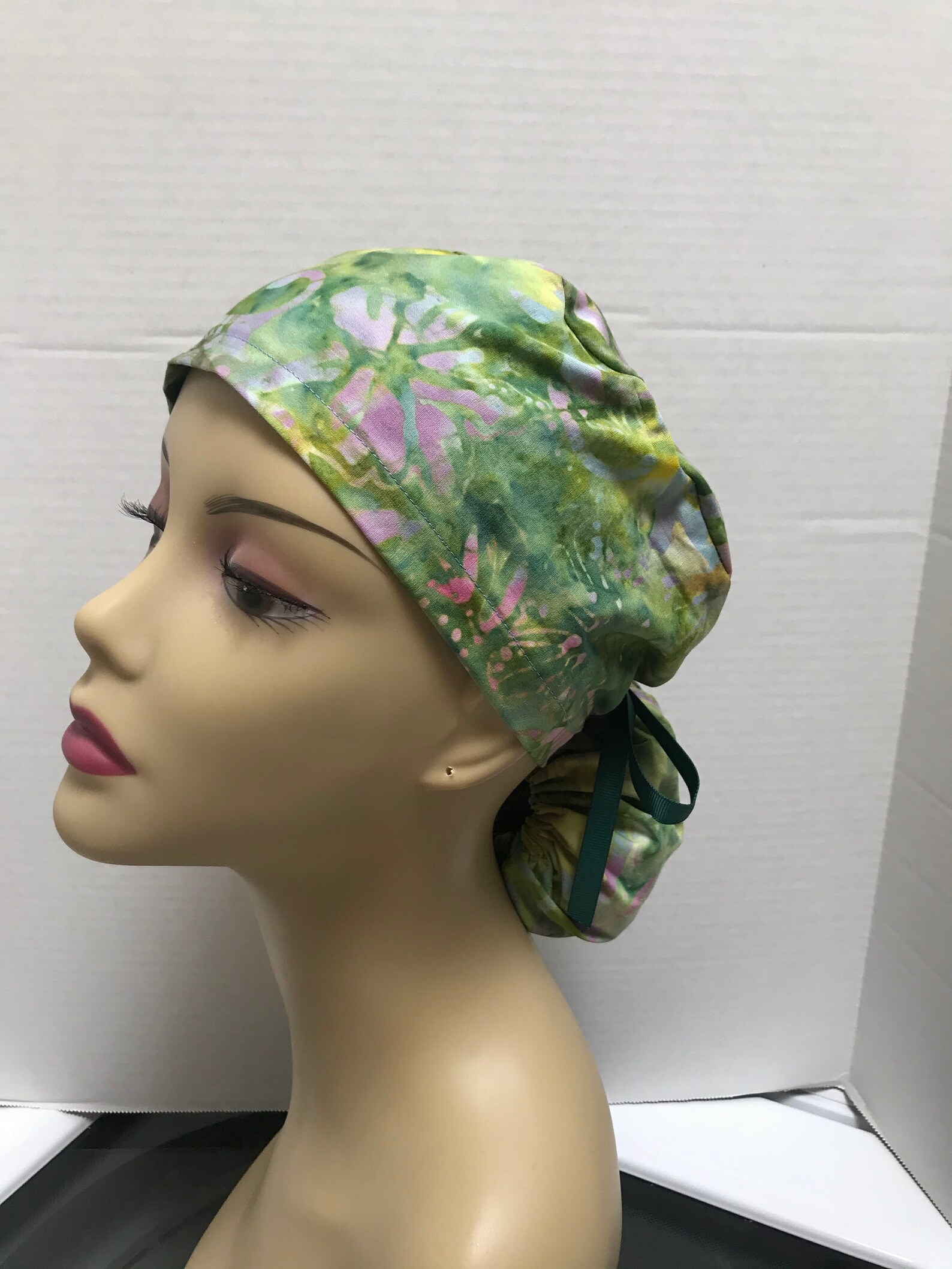 Women's Scrub Hats Chemo Caps Beautiful Ponytail Blended Etsy