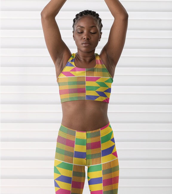 Kente Print Leggings-african 